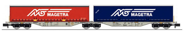 REE Modeles NW-210 - Sggmrss 90 wagon TOUAX + 2 Swap bodies  “MAGETRA” – Era V-VI
